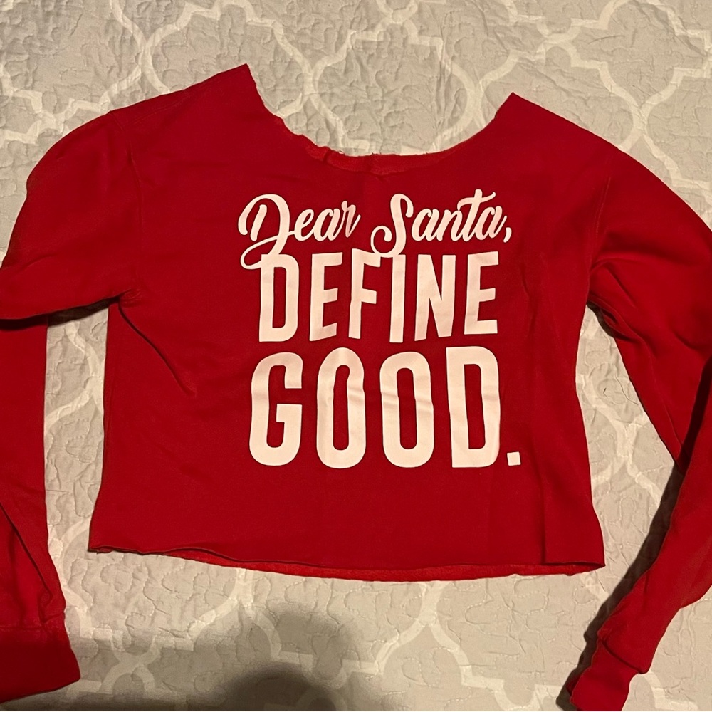 Holiday crop sweatshirt